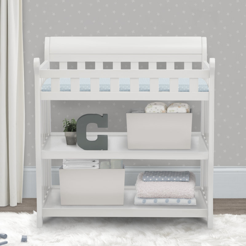 Eclipse Changing Table with Pad, White