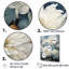 «Simplicity Mums Bloom» en beige et bleu pâle VI sur toile-97064732-97064743