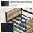 Outdoor Patio Furniture Set, 4 Piece Patio Conversation Sets with Coffee Table, HDPE Rope & Aluminum Armrests,Outdoor Conversation Sets with Thick Cushions for Deck, Backyard, Indigo Ink-494097729-492858391