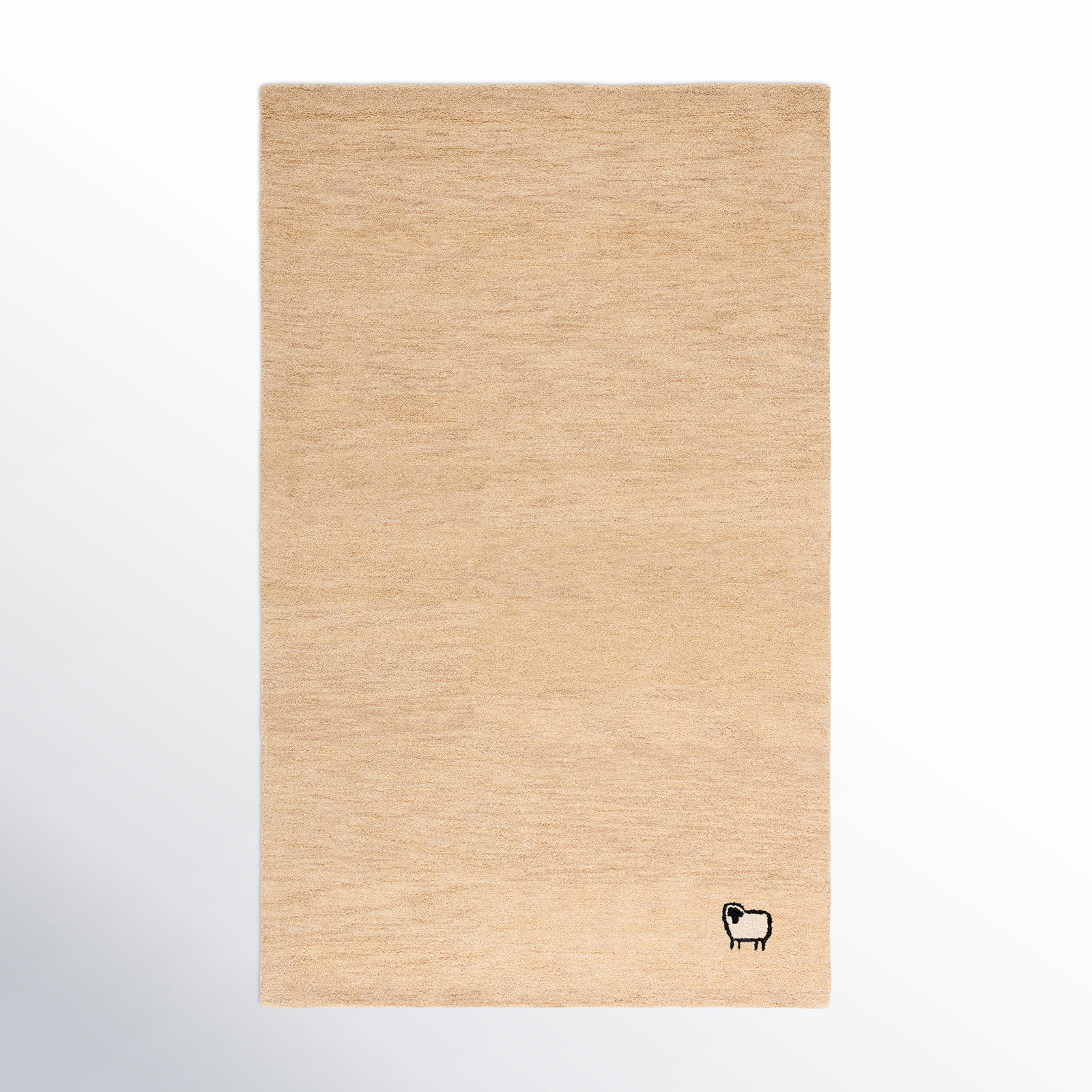 Lonzo Beige Hand-Woven Rug, Rectangle 3' x 5'