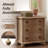 Farmhouse 3 Drawer Nightstand With Curved Front-1049960804