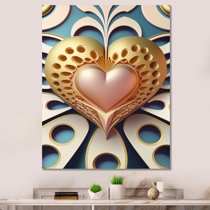  Metal Heart Wall Decor, 16, White Sold by at Home