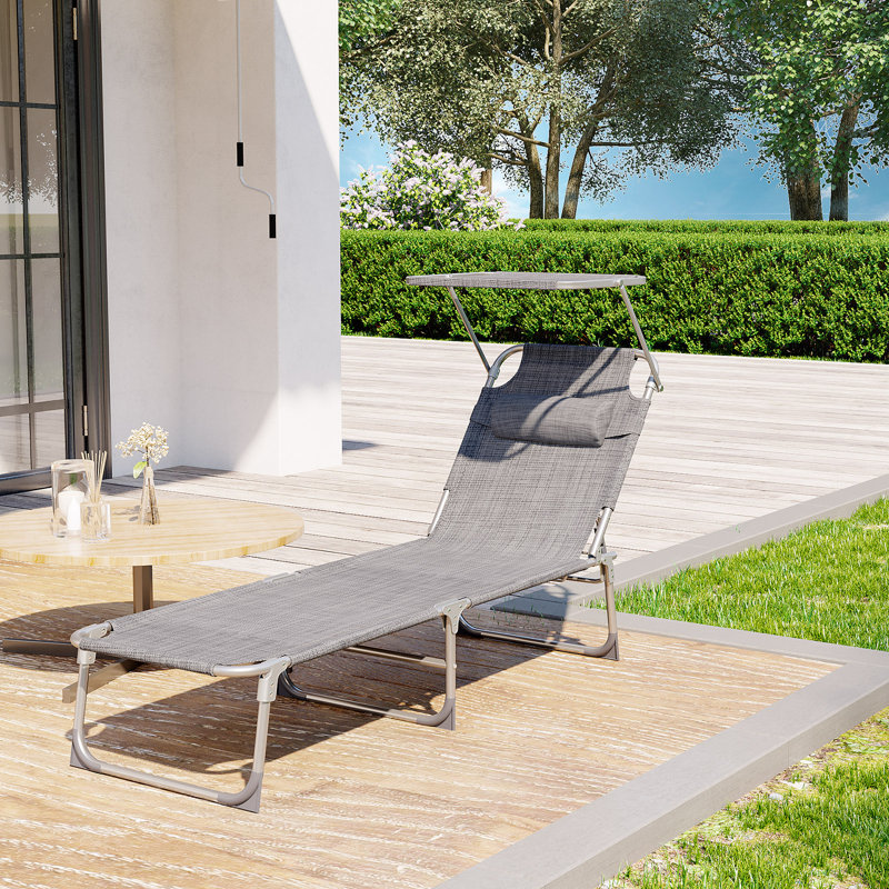 Salerna 193cm Long Single Chaise, Melange Grey