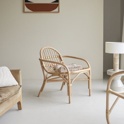 Mina 43cm H Slat Back Arm Chair