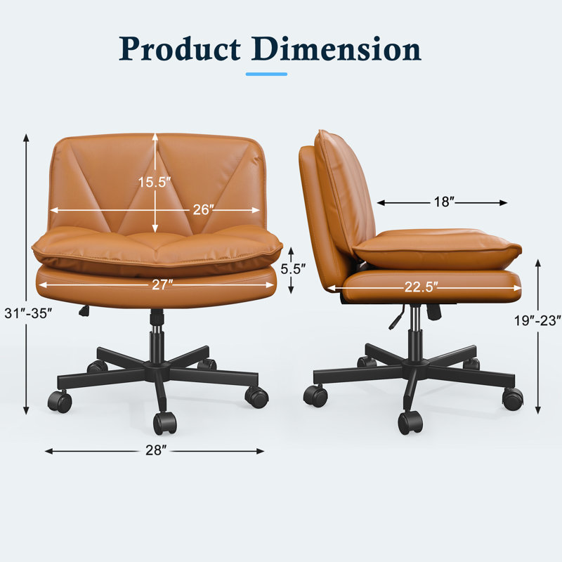 Chaise de bureau pivotante Criss Cross, Orange
