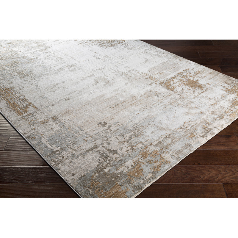 Tapis brun foncé / gris Bassler, Rectangle 10 pi x 14 pi