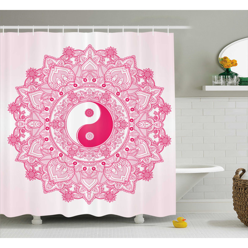 Shower Curtain with Hooks Included, 69" W x 75" L