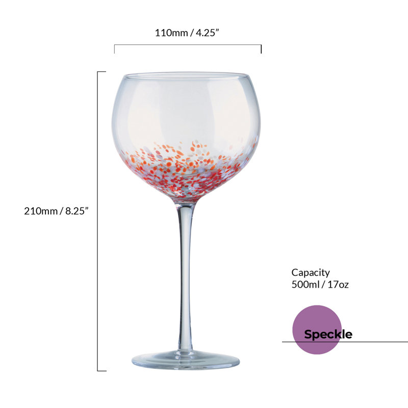 Speckle 17 oz. Ensemble de verres à pied en verre