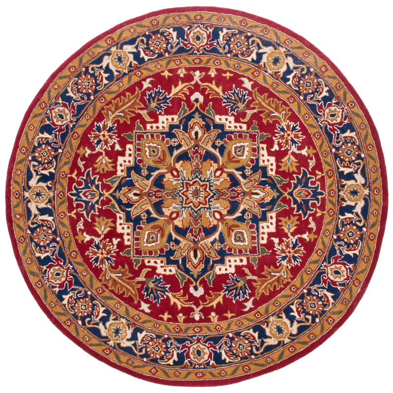 Alger Classic Hand Tufted Wool Oriental Rug, Round 3'6"