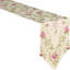 European Embroidered Table Runner with Flowers and Leaves for Christmas Dining Table and Modern Decor