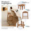 Tabouret de comptoir de cuisine Backless-392144797-389910132