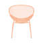 Chaises d'extérieur modernes en métal (de 2), orange, l 24,99 po x P 25,22 po, H 34,04 po, 2 chaises minimalistes