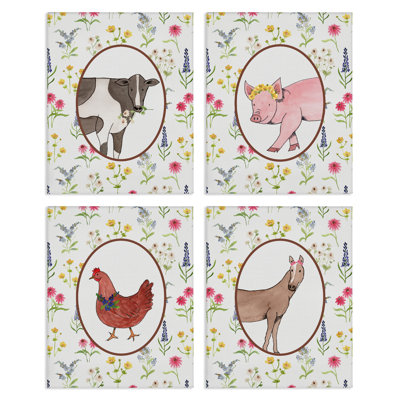 Ensemble de 4 animaux de ferme Farm Friends, par Nina Jacobs
