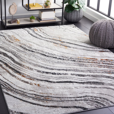 Tapis noir / gris Milstein