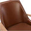 Chaise décorative en cuir de polyuréthane, fauteuil avec cadre en bois de style médiéval moderne, chaise de lecture avec dossier haut, convient au salon