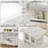 Dining Table For 4–6, 63" Modern Kitchen Dining Room Table With Storage Shelves & Acrylic Door Cabinet,wood Rectangle Dinner Table With Faux Marble Top-365516644-365516633-365516647