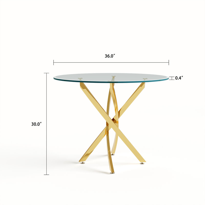 Ensemble repas, 5 pièces: table, 4 chaises, Doré, Gris/doré