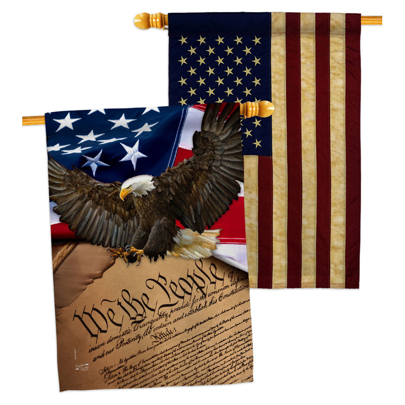 Drapeau de maison en polyester à 2 côtés 40 x 28 po