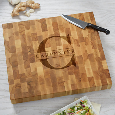 Lavish Last Name Personalized Cutting Board