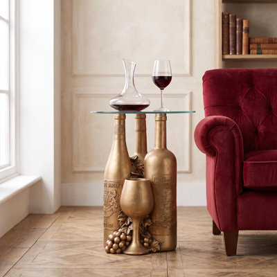Wine and Dine Sculptural End Table
