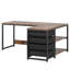 Bureau d'ordinateur en L 59 po avec tiroirs et tablettes de rangement (sans la chaise)