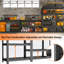 Étagère de rangement pour garage à 78 niveaux H 78 po, support réglable en métal robuste, organisateur autoportant pour entrepôt, sous-sol, buanderie et garde-manger, noir-1737310235