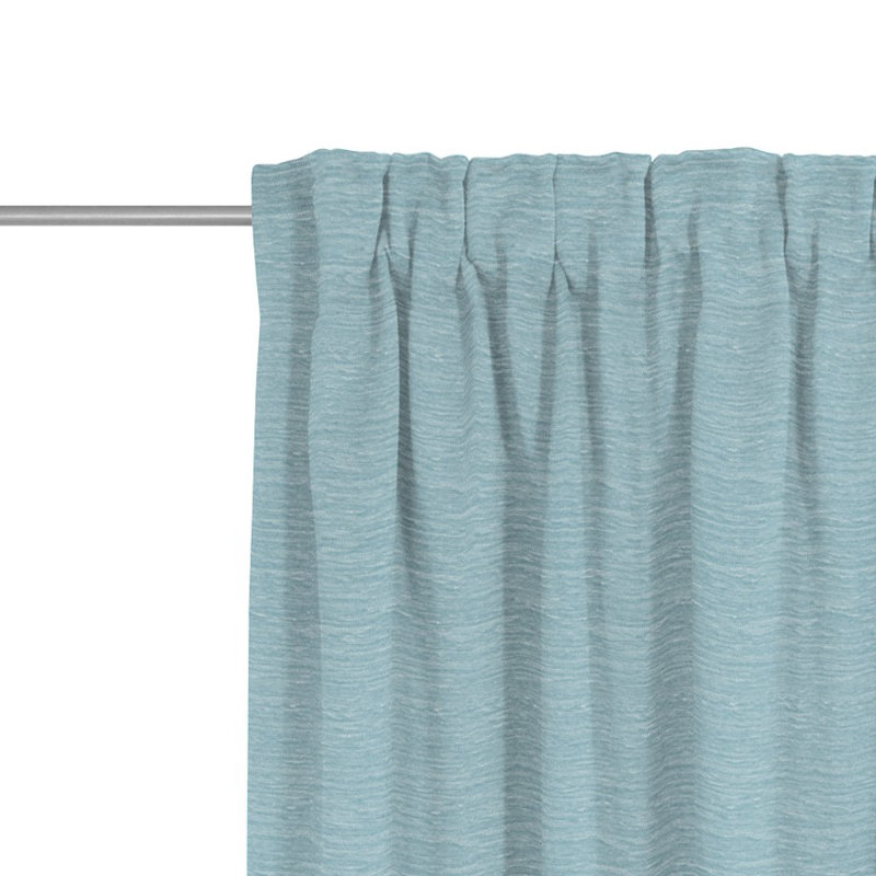 Polyacrylic Opaque Pinch Pleat Curtain Panel, Light blue, 132cm Width x 405cm Drop