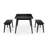 Pine Solid Wood Solid Wood Top Four Leg Dining Set-895667976