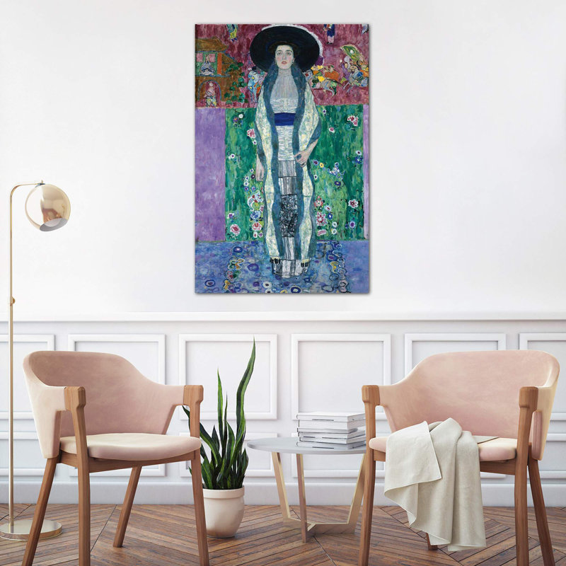 Portrait Of Adele Bloch-Bauer II, 1912 by Gustav Klimt - Print on Canvas, 66.04 cm H x 45.72 cm W x 3.175 cm D, No Frame