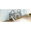Lit mezzanine simple avec glissade et escalier, lit de jeu en métal avec tablettes de rangement, toit en forme de maison et conception silencieuse-595702088-595702089