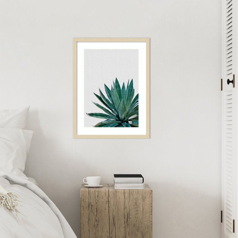 «Agave Cactus» par Orara Studio, impression sur bois encadrée, H 25 po x l 19 po