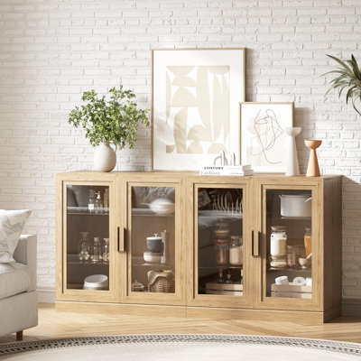 Wood Sideboard Storage Buffet 2 Doors Buffet Cabinet by Ebern Designs