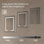 Armoire à pharmacie sans cadre avec miroir et 4 tablettes réglables l 20 po x H 32 po Brehanna-1223433547