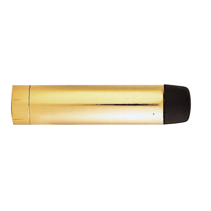 Lisson Brass Skirting Fixed Door Stop, Polished Brass