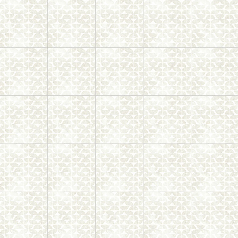 Motif audacieux Cotto Rosa 4,5 x 4,5, Blanc