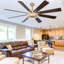 72" Modern Gold Ceiling Fan with Light and Remote, 6-Speed Quiet DC Motor, 3-Colour Temperature, Reversible Ceiling Fan for Large Rooms-713549416