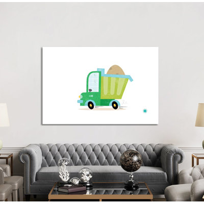 Dumper Truck by PaperPaintPixels - Wrapped Canvas Print