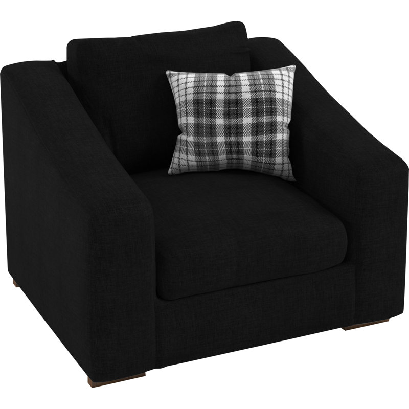 Northwest Hills Upholstered Armchair, Black