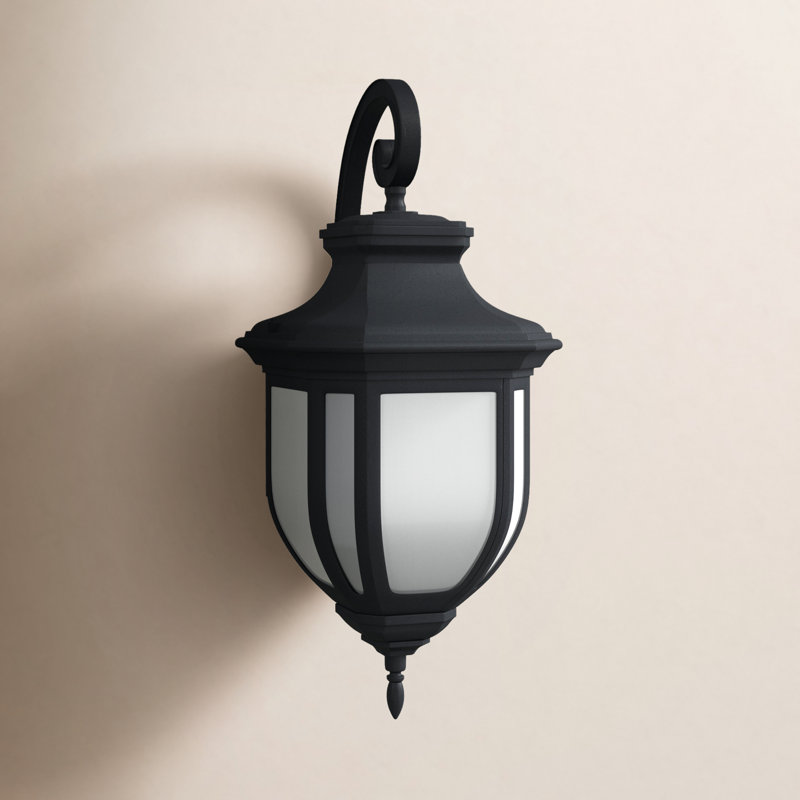Lanterne murale d'extérieur Carterton, H 14,63 po x l 6,38 po x P 8,5 po, Noir, Non
