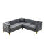Canapé d'angle en velours de 82,2 pouces, canapé modulaire en forme de L, canapés d'angle 5 places avec 3 coussins-487252454
