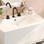 Meuble-lavabo autoportant avec lavabo en céramique, tiroirs à extension complète, conception à poignée libre et glissières à fermeture en douceur pour des salles de bain fonctionnelles et élégantes-501800475