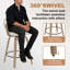 Tabouret de bar rotatif 26 po Mid-Century-1783811490
