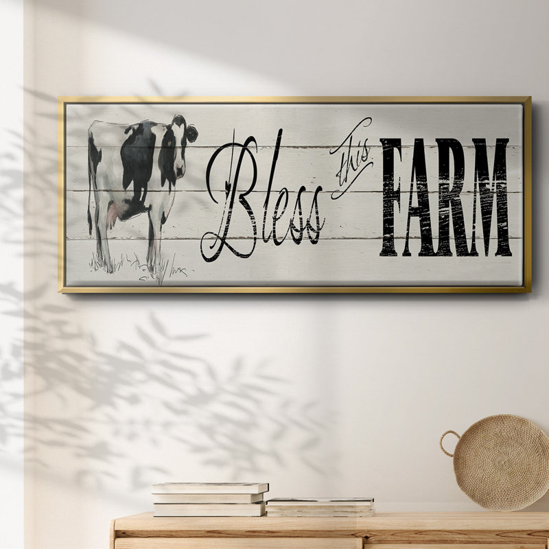 «Bless this Farm», toile encadrée, H 24 po x l 60 po