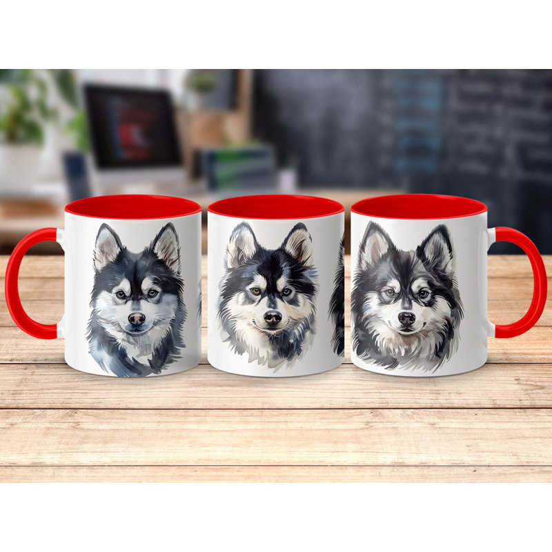 Ceramic Coffee Mug, 1, Red