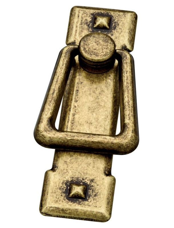 Mission Vertical Bail Pull, Antique Brass