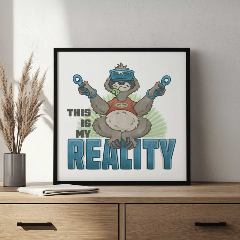 «My Reality» par Lauren Rader, reproduction d'art, L 20 po x H 20 po, Impression encadrée, Doré