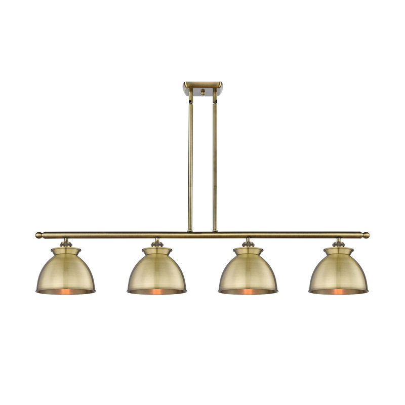 Luminaire suspendu en forme de dôme pour îlot de cuisine 4 lumières Arev, Non, Laiton antique, Laiton antique