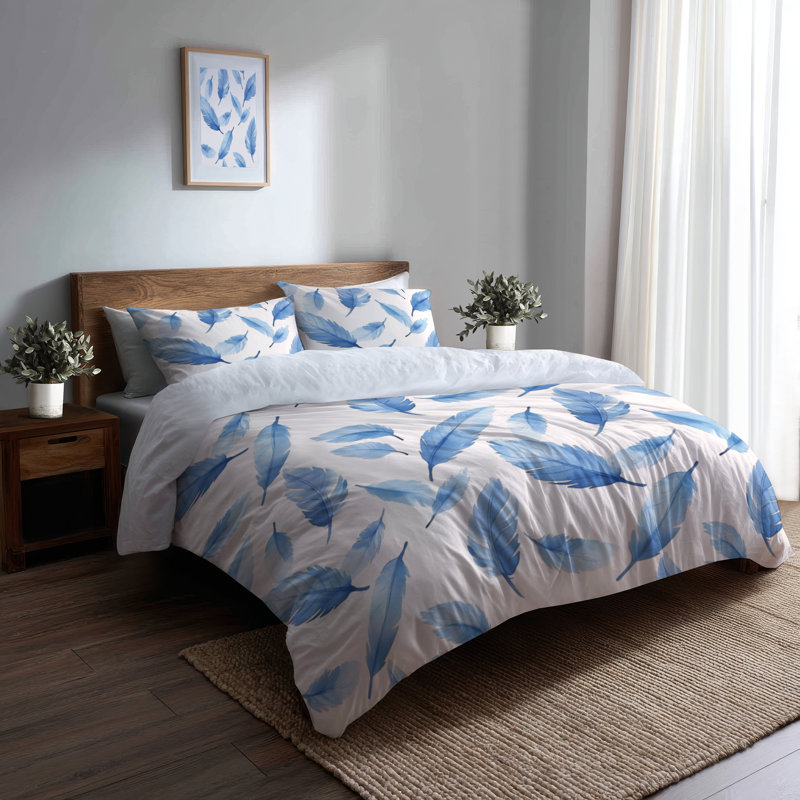 Ensemble de housse de couette et coussin décoratif Coastal Bed, Housse de couette très grand et 2 très grandes t