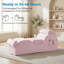  Chaise longue élégante pour l'exercice de yoga, canapé courbé pour adultes pour l'intérieur, avec appui-tête / coussin de taille / repose-pieds mobile / poches latérales / assise antidérapante, chaise de yoga-1084444358