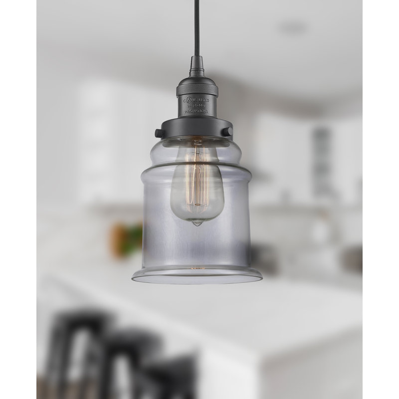 Wyndham 1 - Light Single Pendant, Oil Rubbed Bronze, Clear